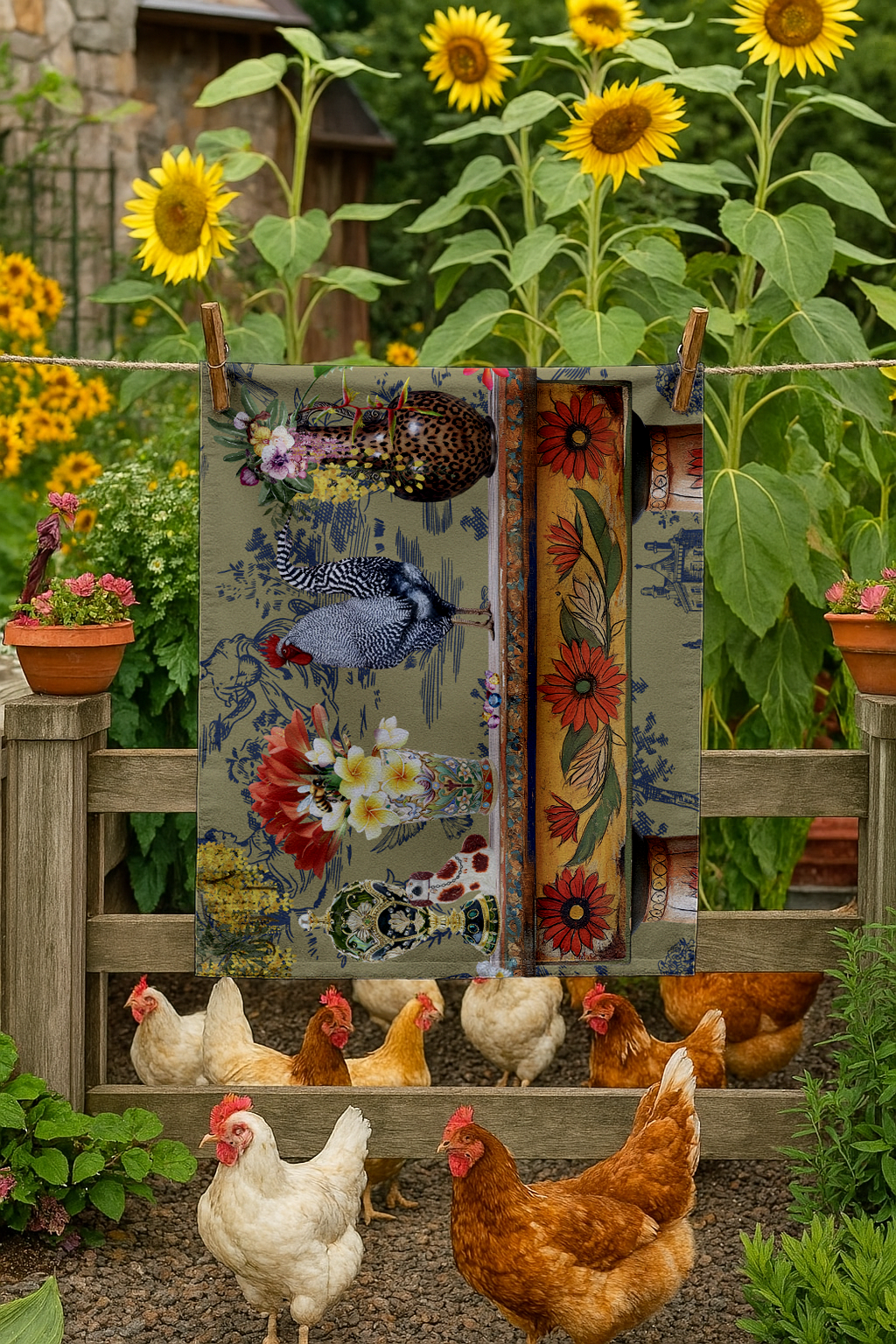 Bossy Rooster - Tea Towel