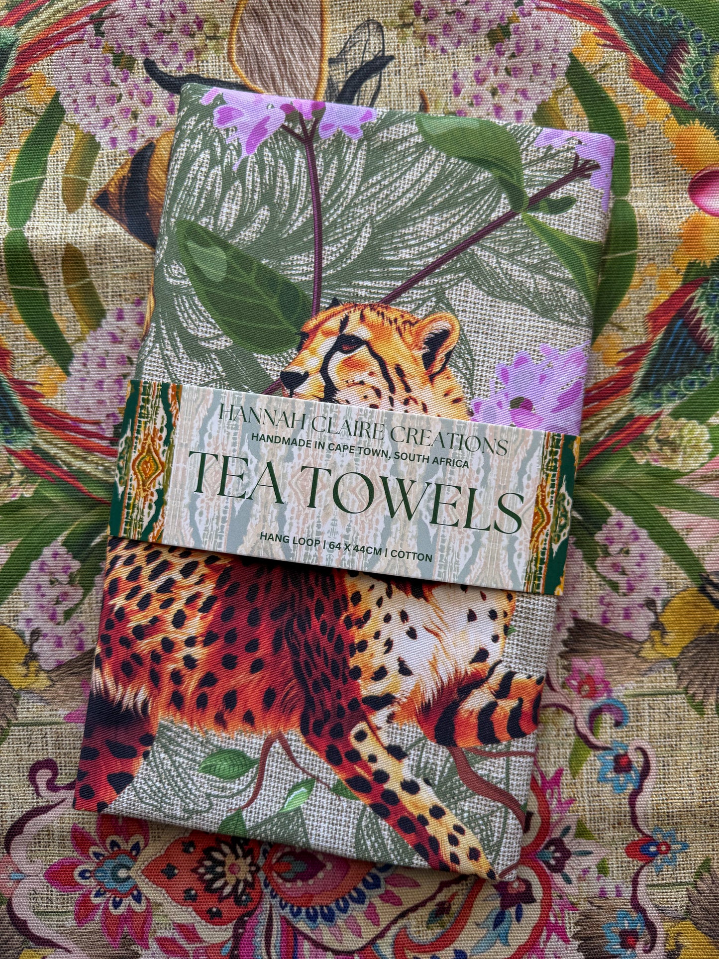 Chasing Jewelled Cheetahs - Tea Towel