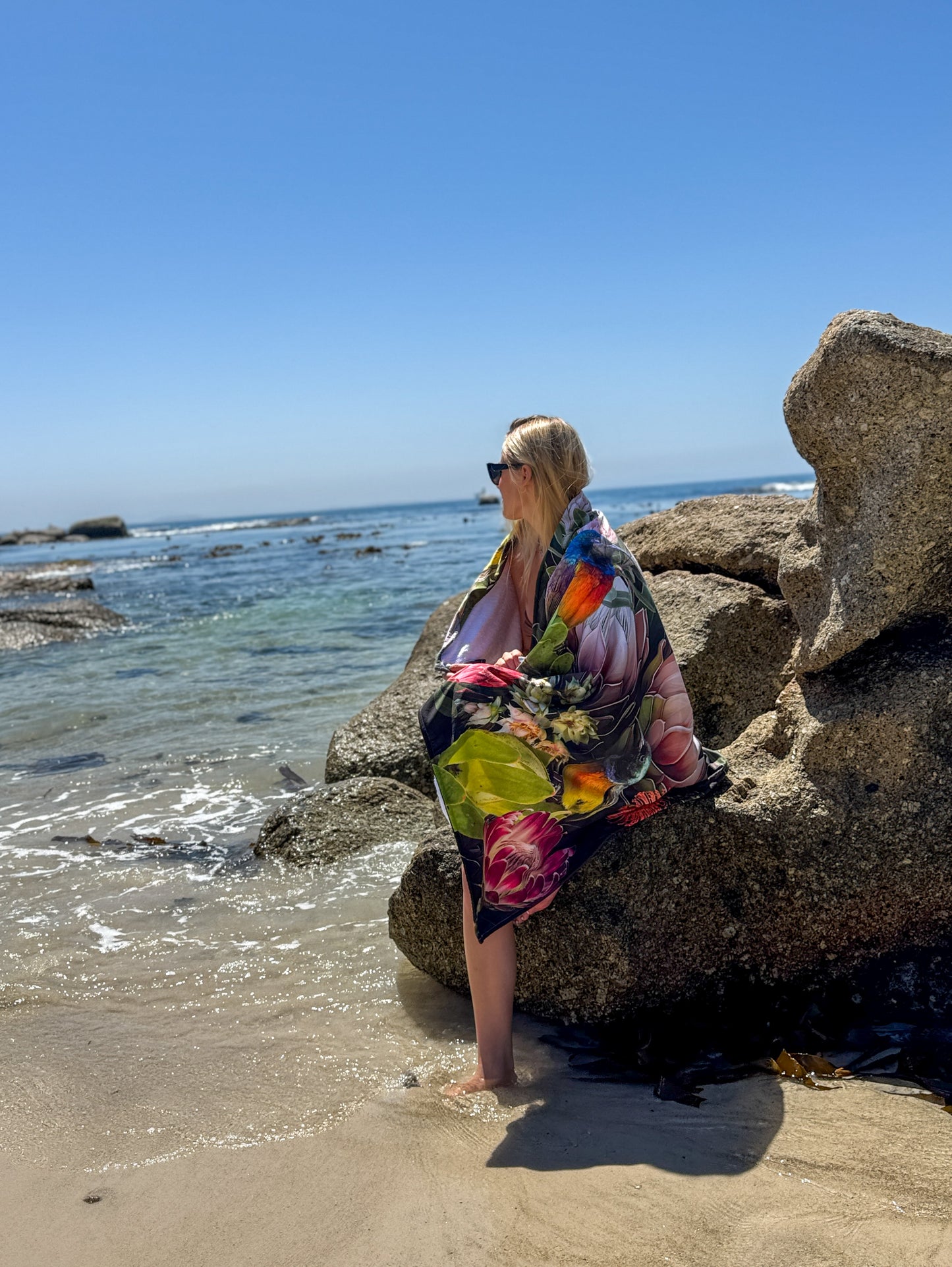 Sunbirds & Proteas - Beach Towel