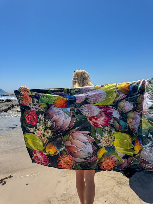 Sunbirds & Proteas - Beach Towel