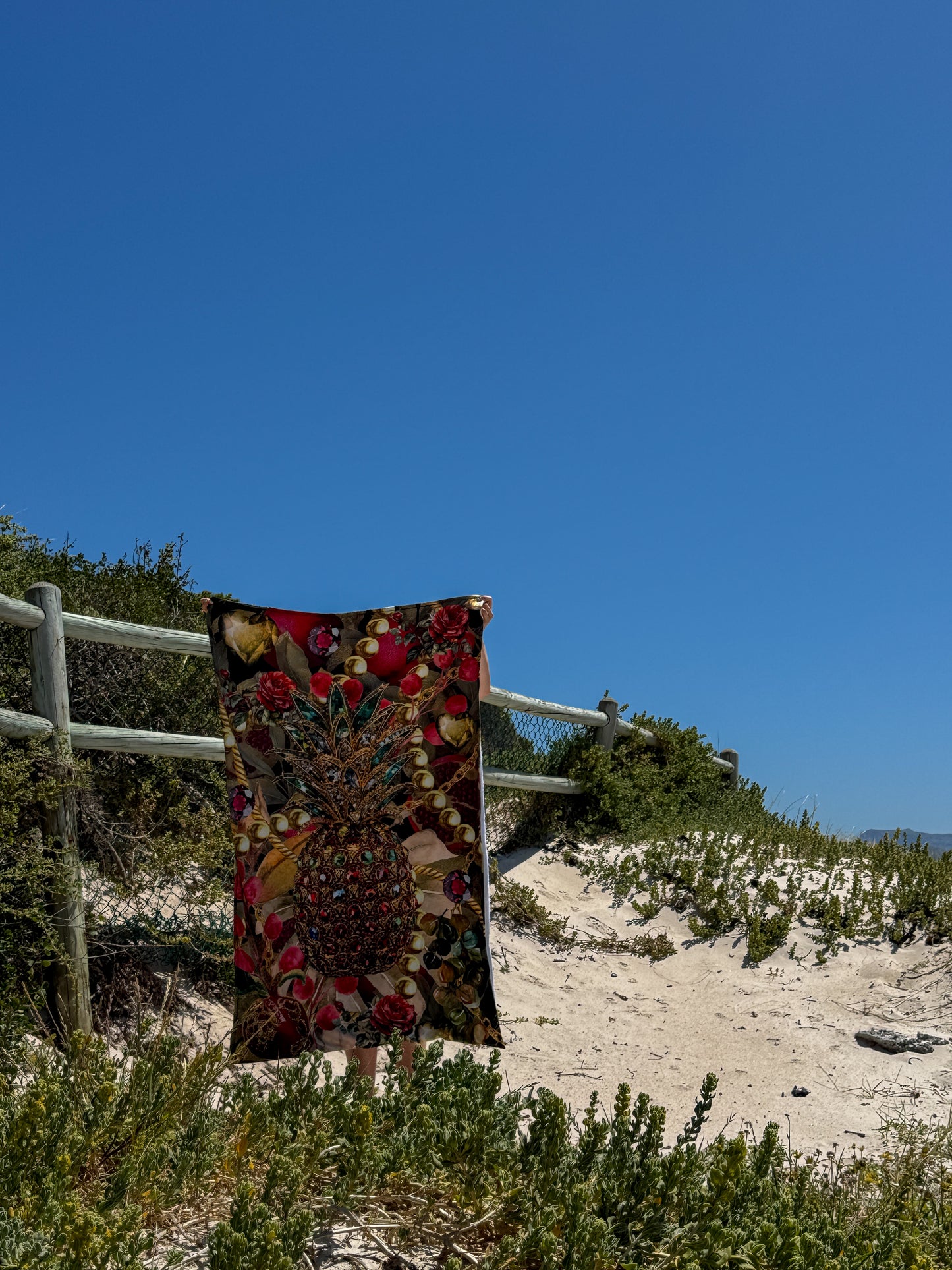 Red & Gold Pineapple - Beach Towel