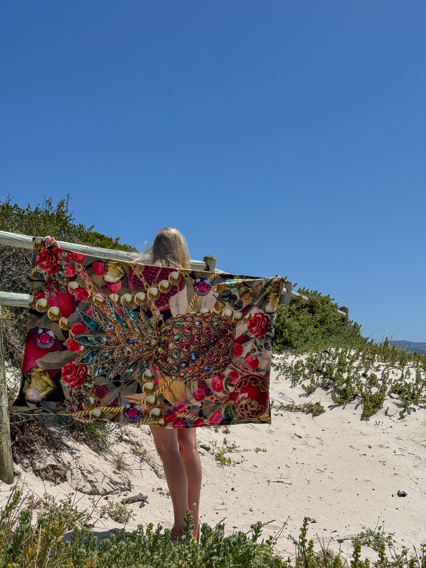 Red & Gold Pineapple - Beach Towel
