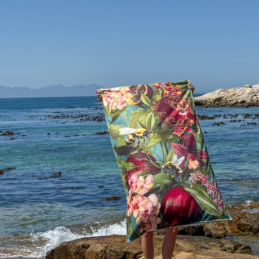 Pomegranates & Bees - Beach Towel