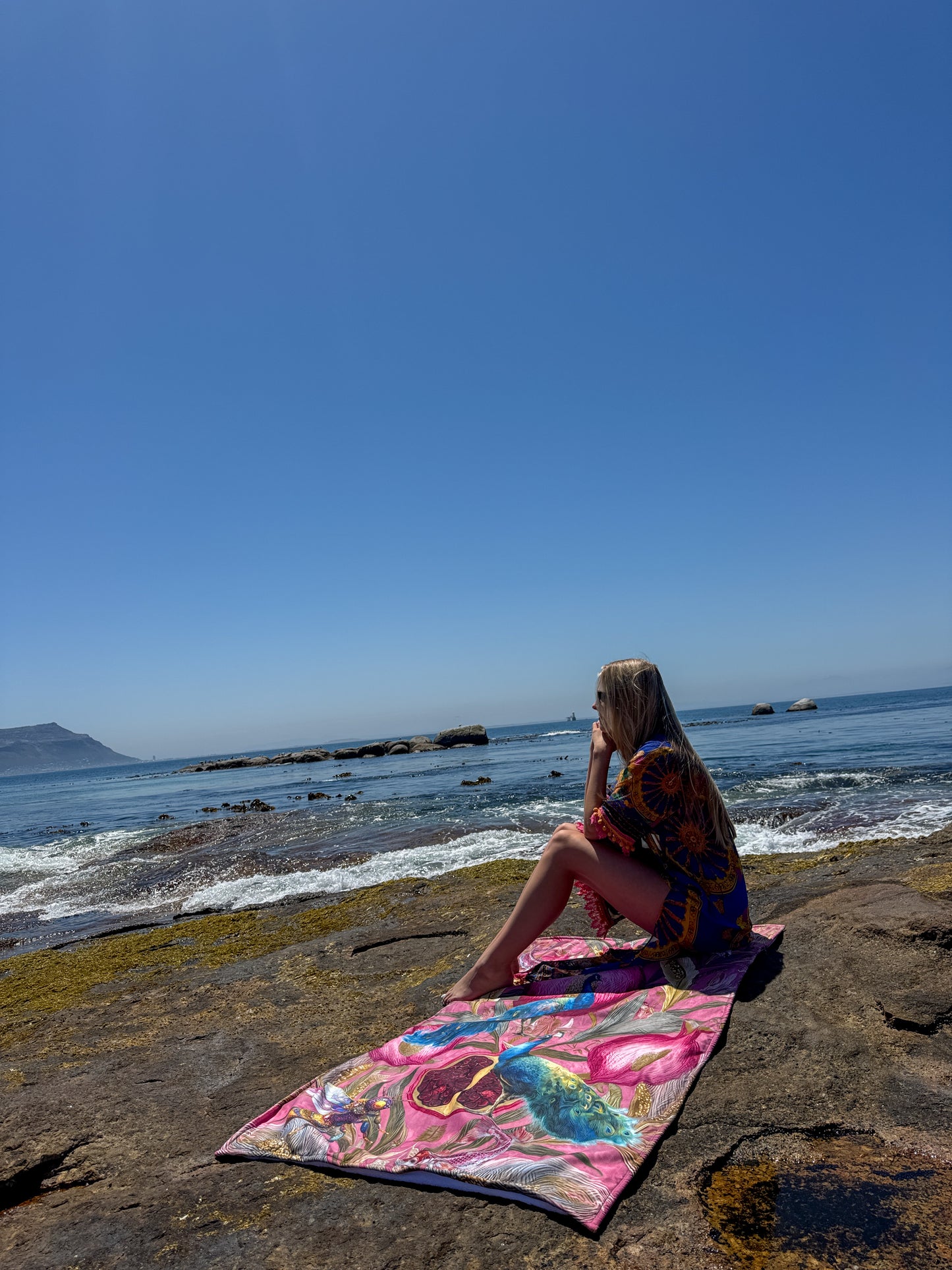 Peacocks & Pomegranates - Beach Towel