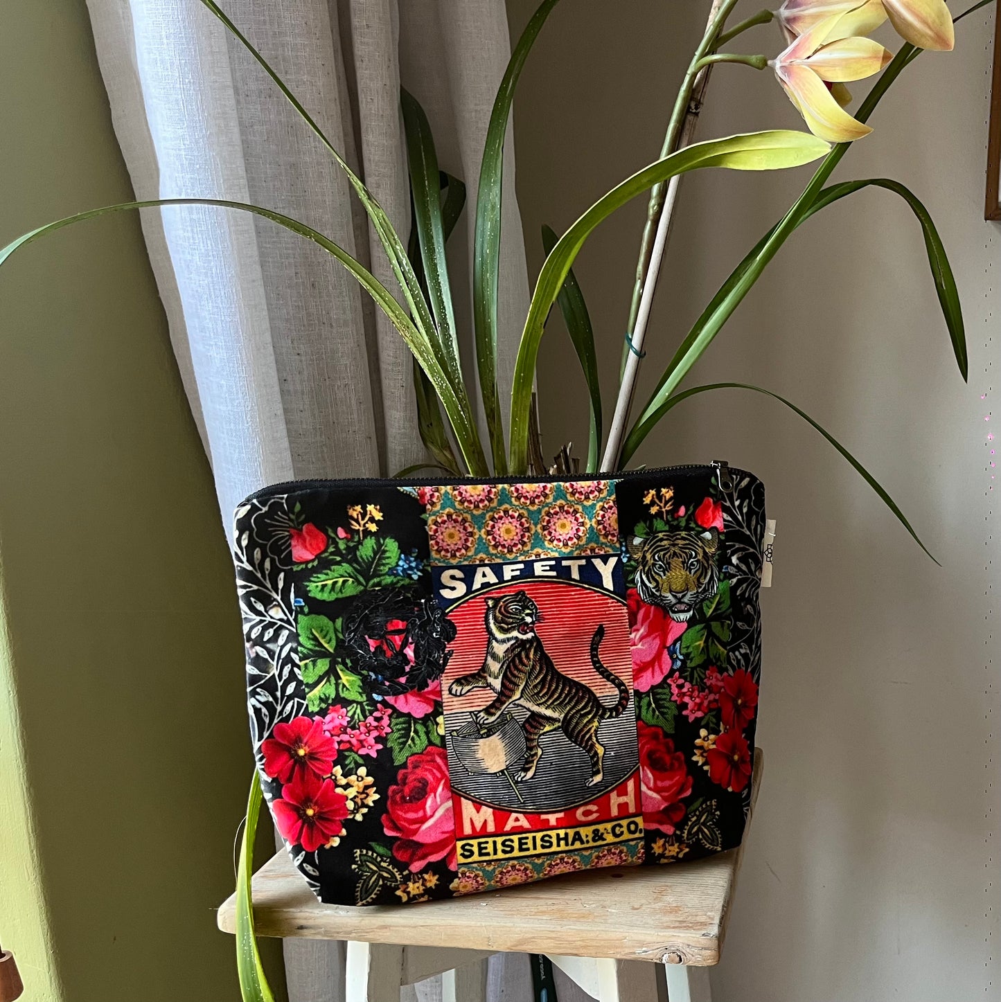 Dancing Tiger - Vanity Bag - Hannah Claire Creations