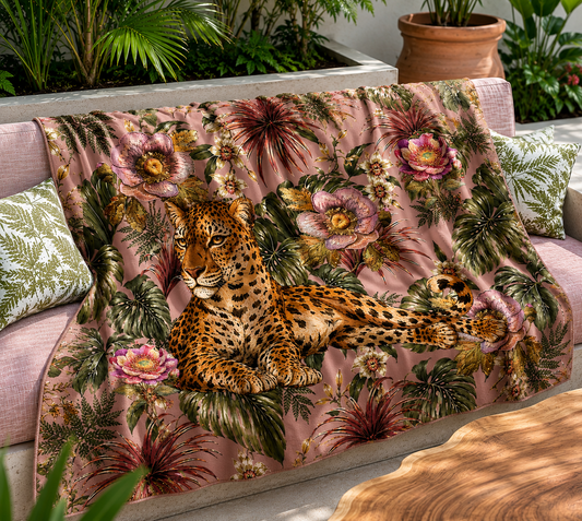 Lazy Leopard On Pink