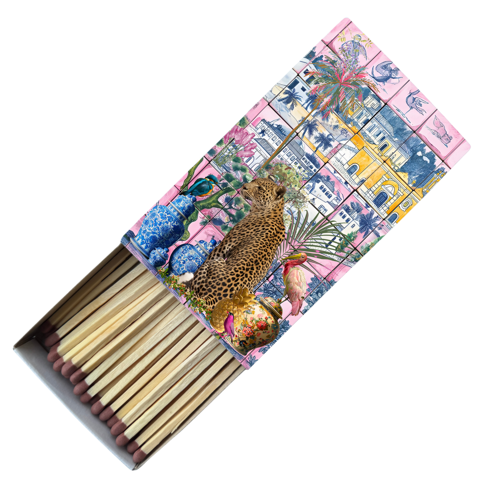 Safety Match Box - Leopard In The Lost City - Hannah Claire Creations