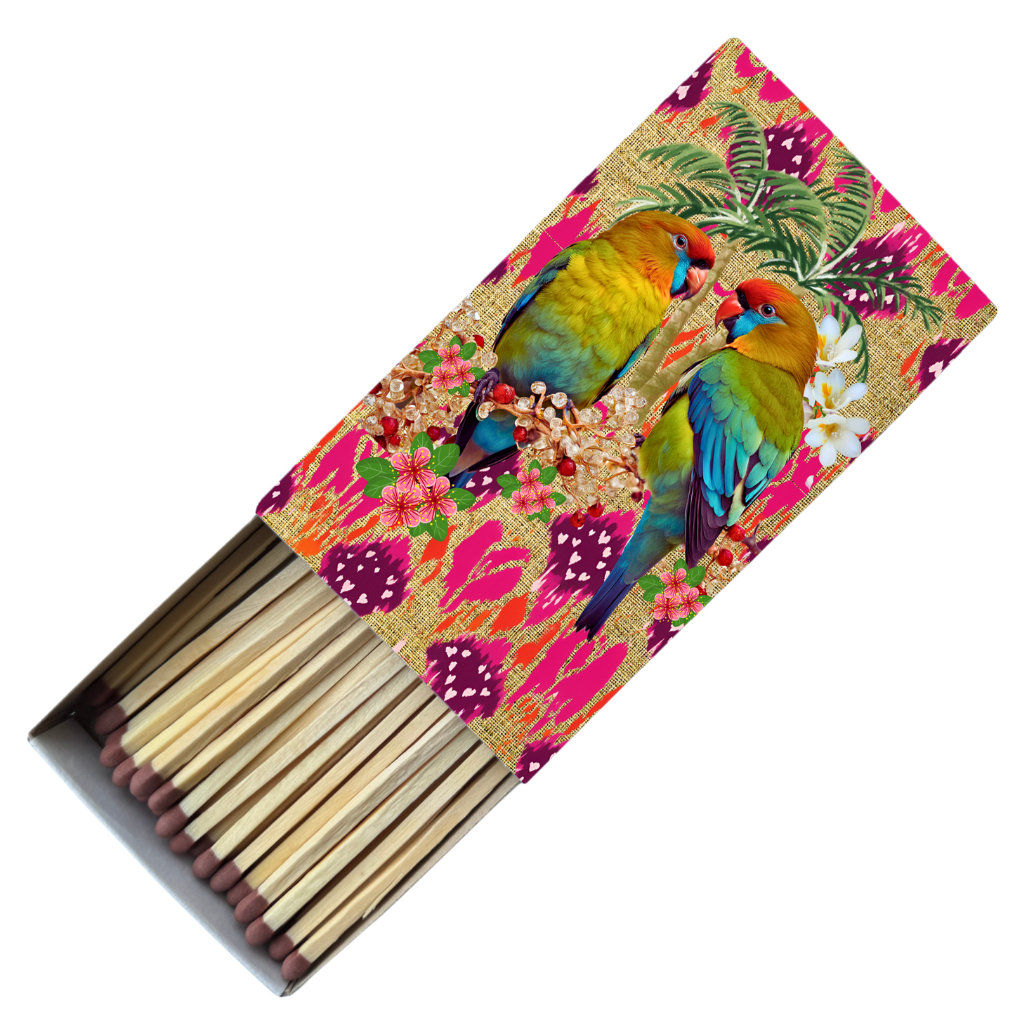 Safety Match Box - Love Birds - Hannah Claire Creations