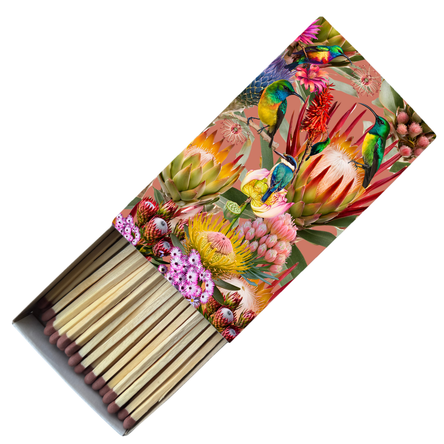 Safety Match Box - Malachite On Pink - Hannah Claire Creations