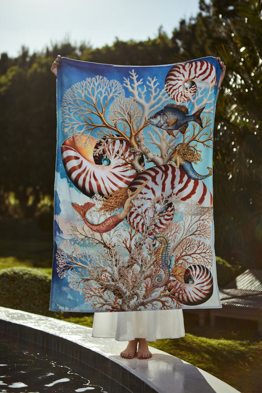 Mermaids & Seahorses - Beach Towel