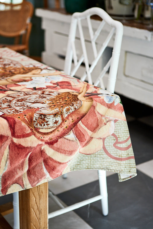 Outdoor Tablecloth - Orange & Peachy Mermaids
