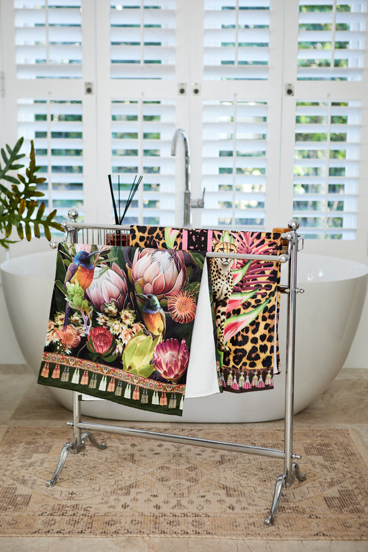 Sunbird & Proteas - Guest Bathroom Towel