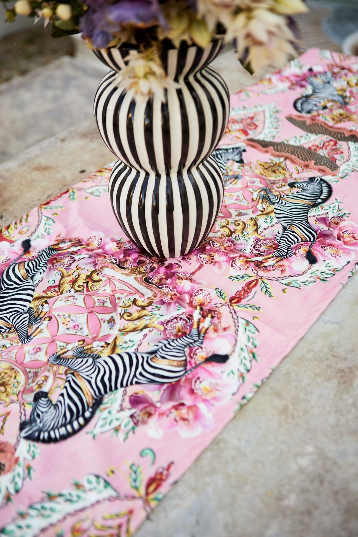 Table Runner - Zebra Menagerie