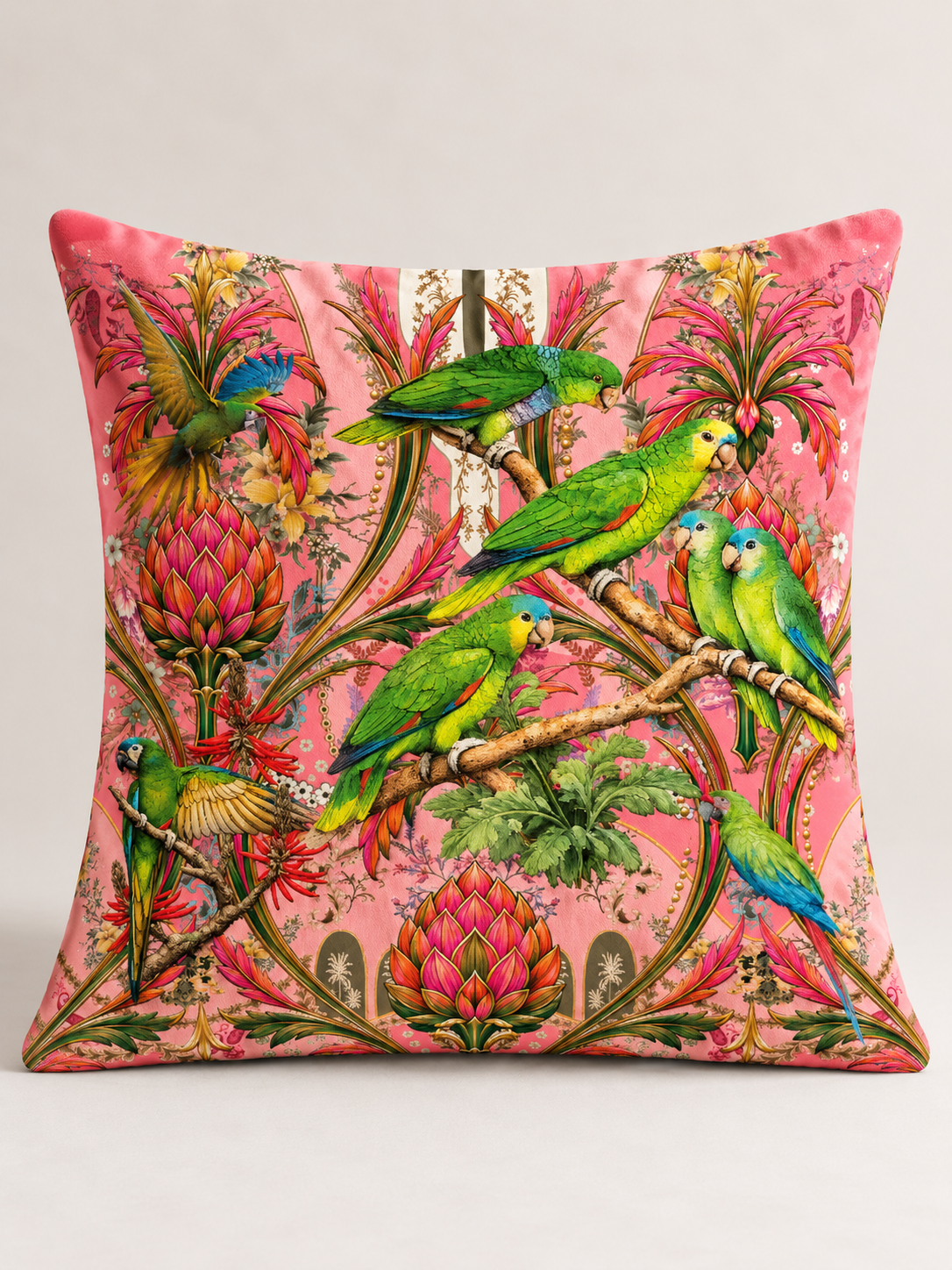 Parrots On Pink