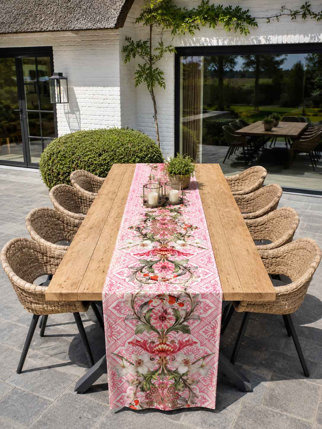 Table Runner - Pink Koi - Hannah Claire Creations