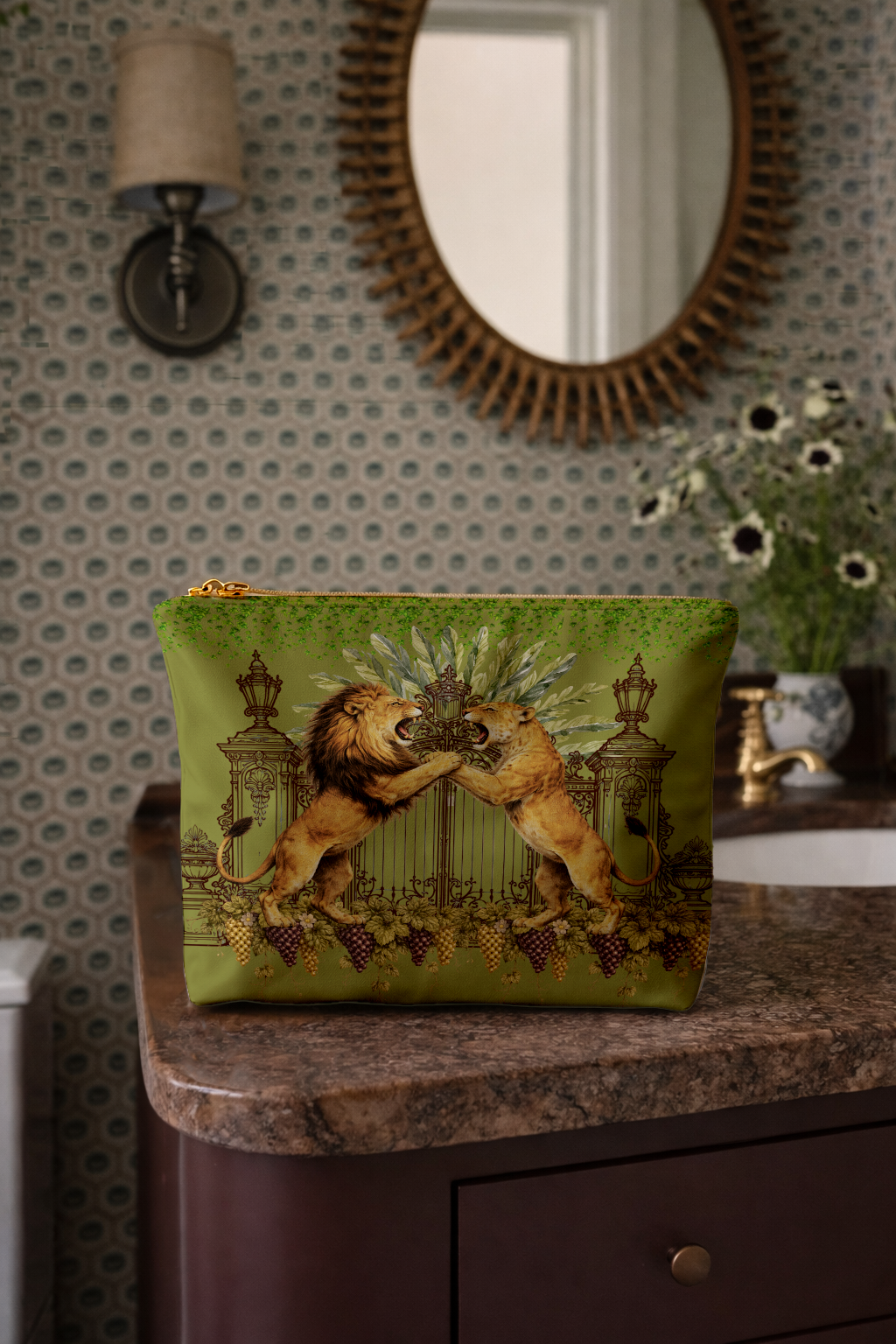 Lions at the Verdant Gates - Hannah Claire Creations