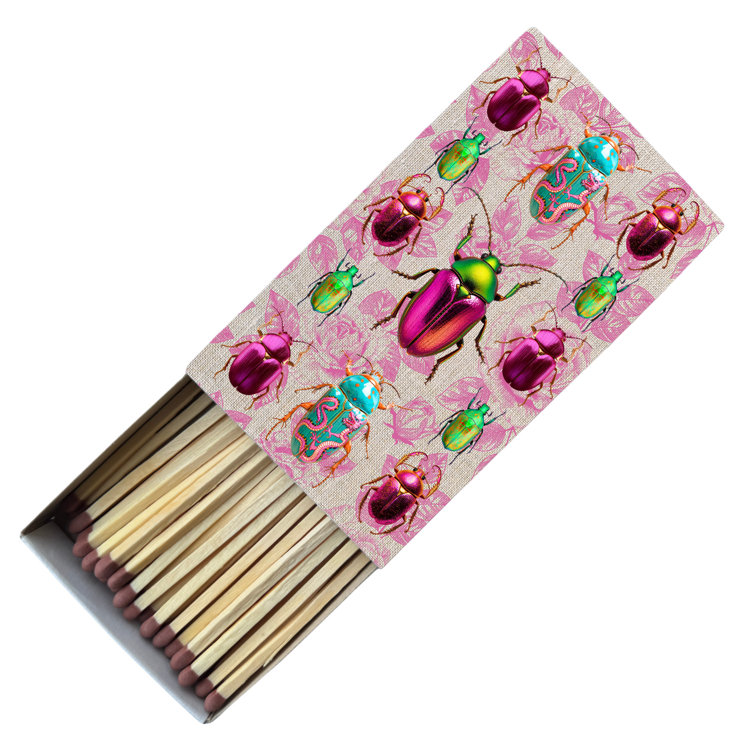 Safety Match Box - Linen Scarabs - Hannah Claire Creations