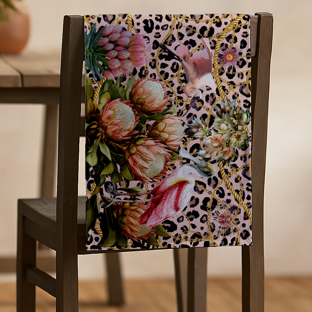 Spoonbill & Proteas - Tea Towel