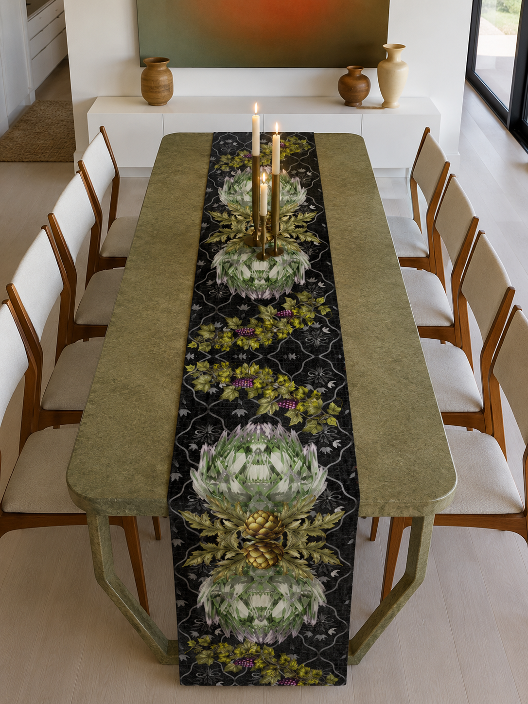 Table Runner - Thistle & Artichoke - Hannah Claire Creations