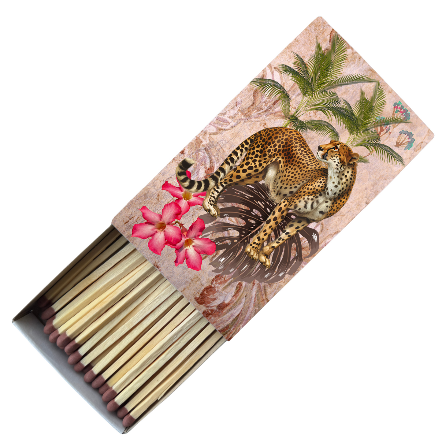 Safety Match Box - Floral Vintage Cat - Hannah Claire Creations
