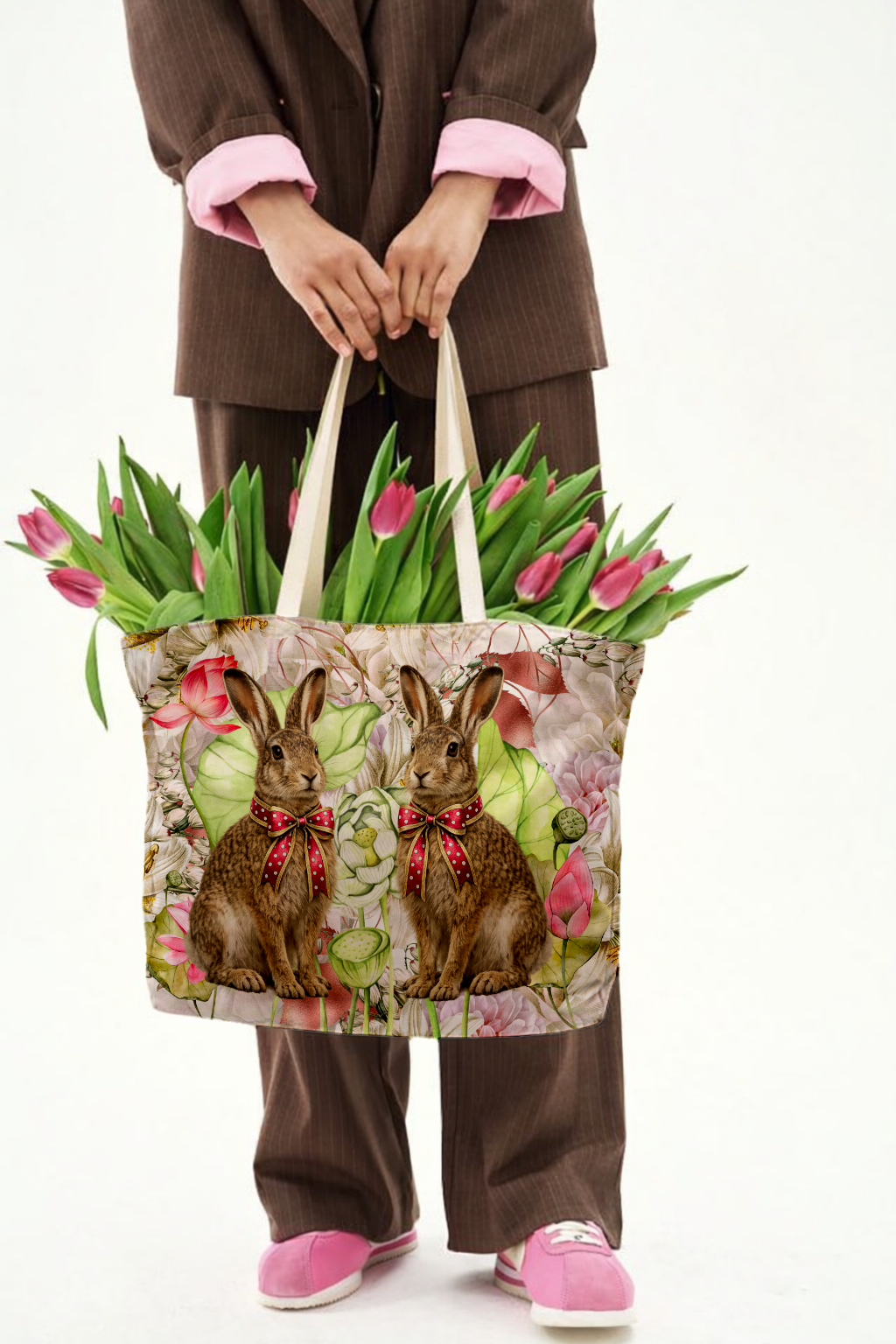 Bunnies And Lotus - Hannah Claire Creations