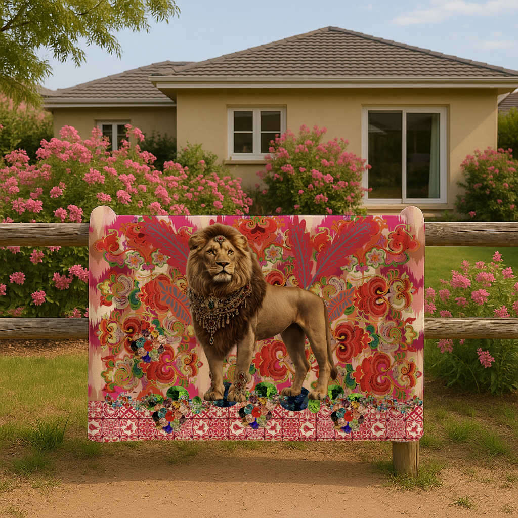 Jewelled Lion - Fleece Blanket