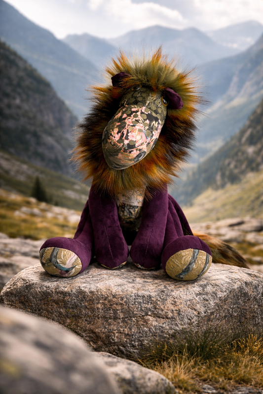 Handmade Lion - Hello Africa Wild Dog (Purple Velvet) - Hannah Claire Creations