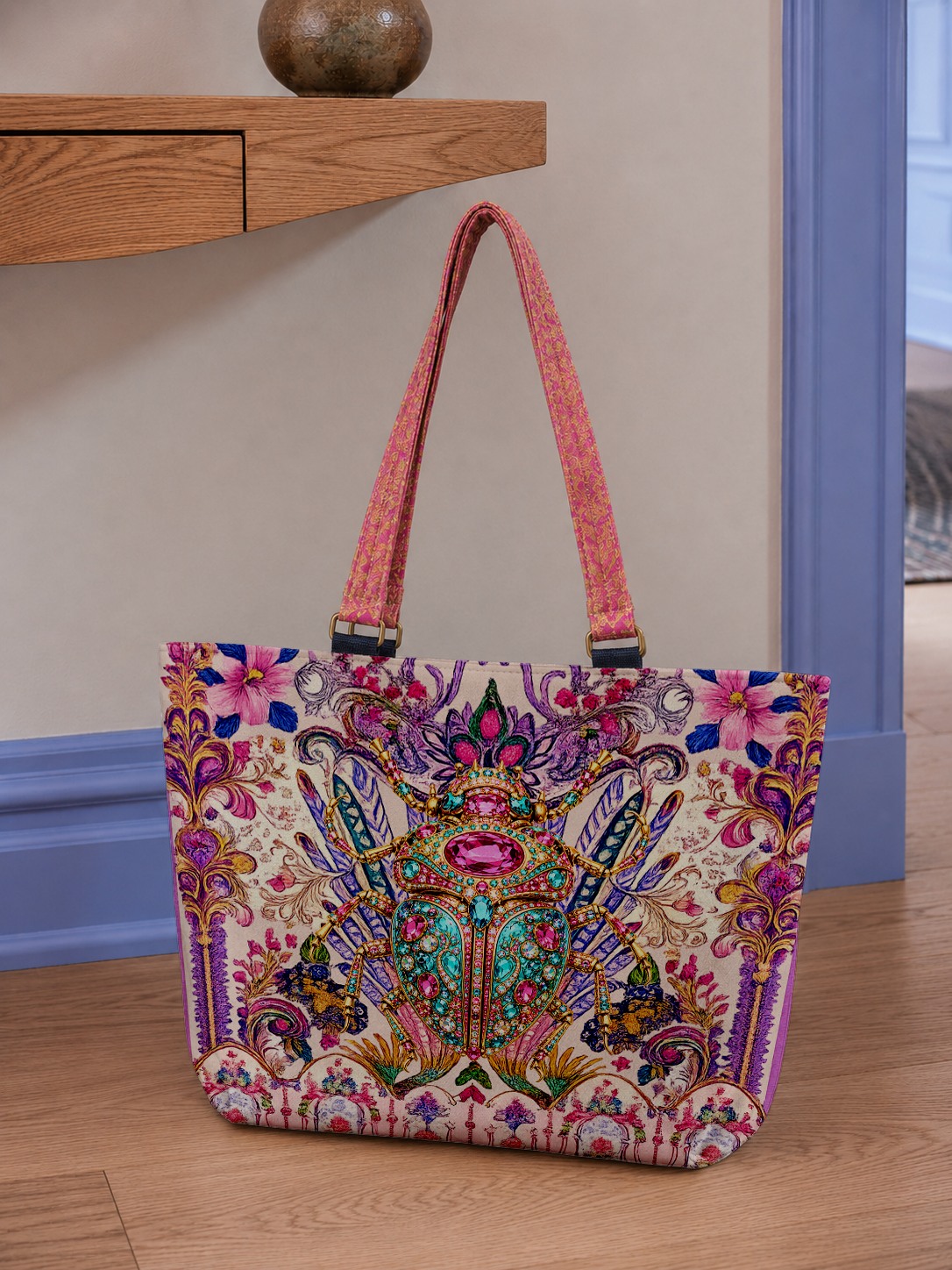 Pink Jewelled Scarab
