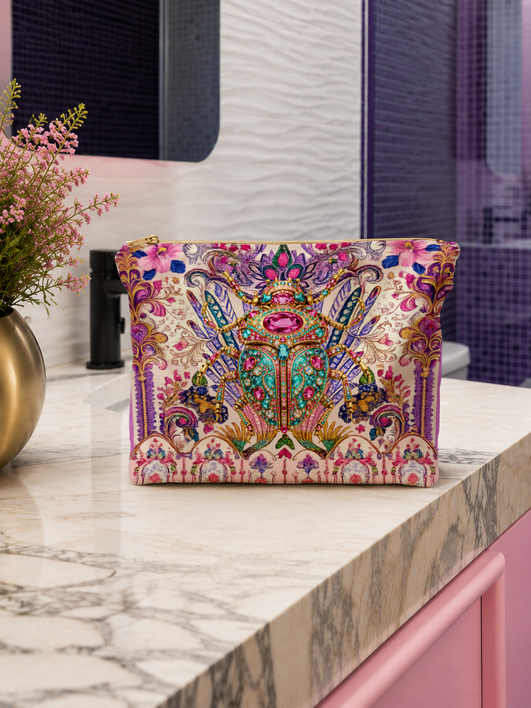Pink Jewelled Scarab