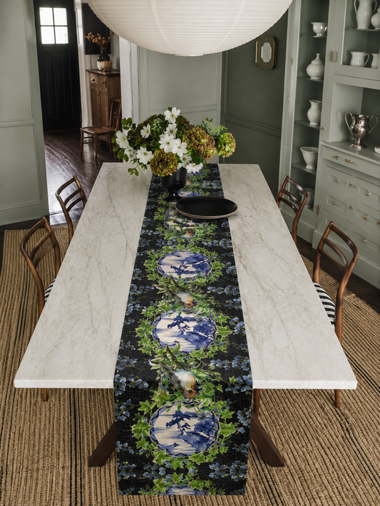 Table Runner - Birds & Plates - Hannah Claire Creations