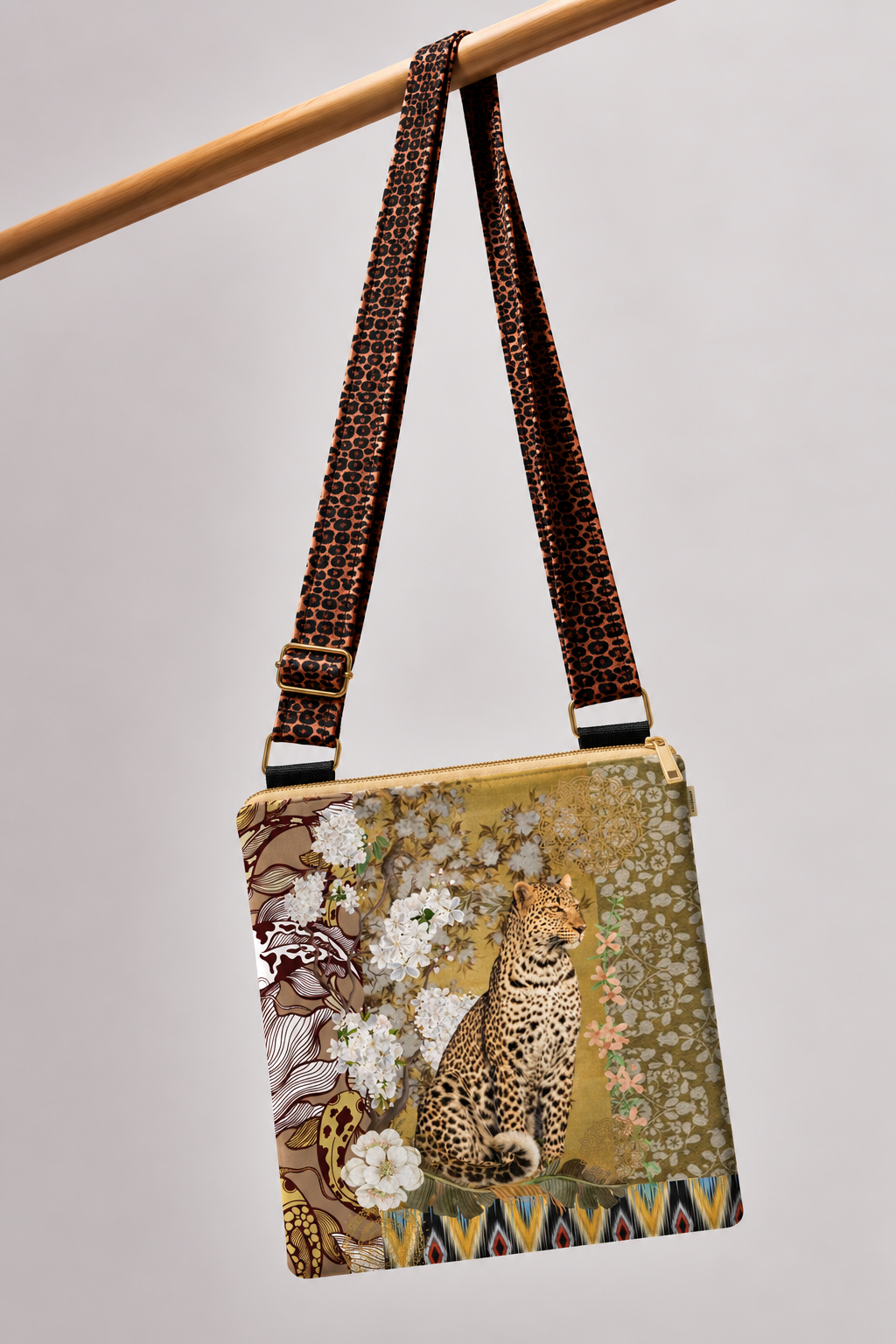 Leopard & White Flowers