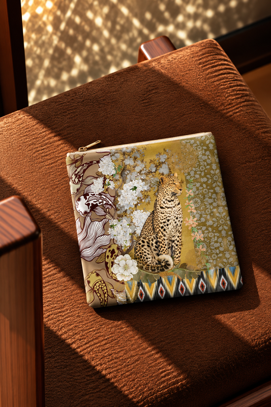Leopard & White Flowers