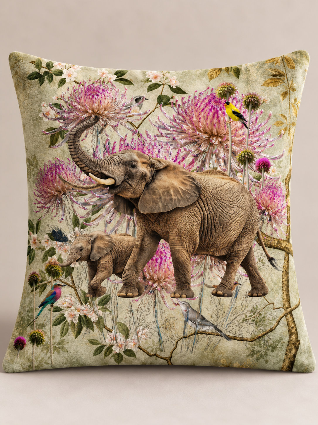 Elephants & Pink Proteas