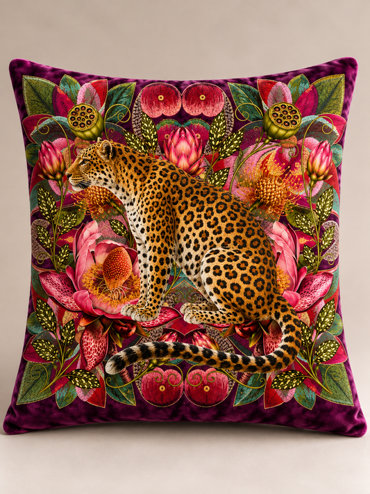 Leopard & Tropical Flowers