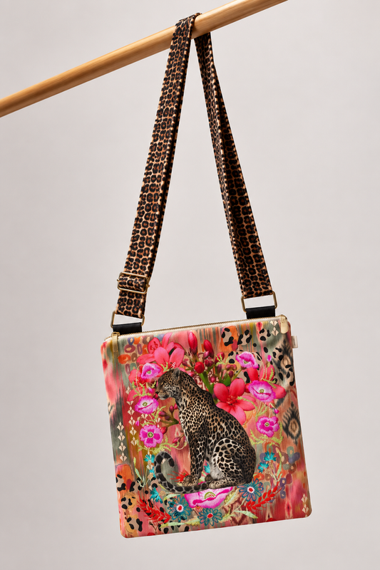 Leopard & Pink Flowers