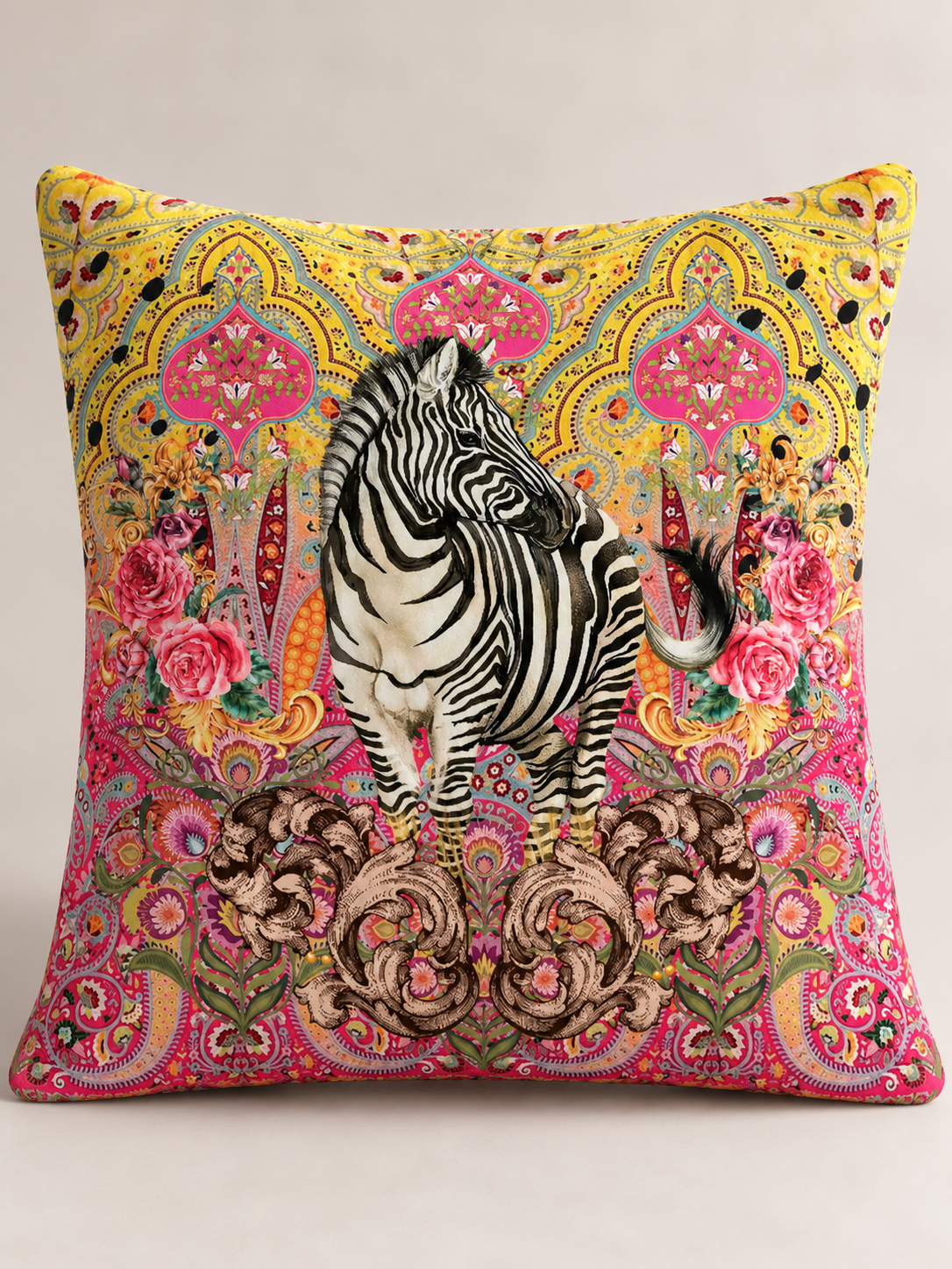 Zebra & Pink Paisley