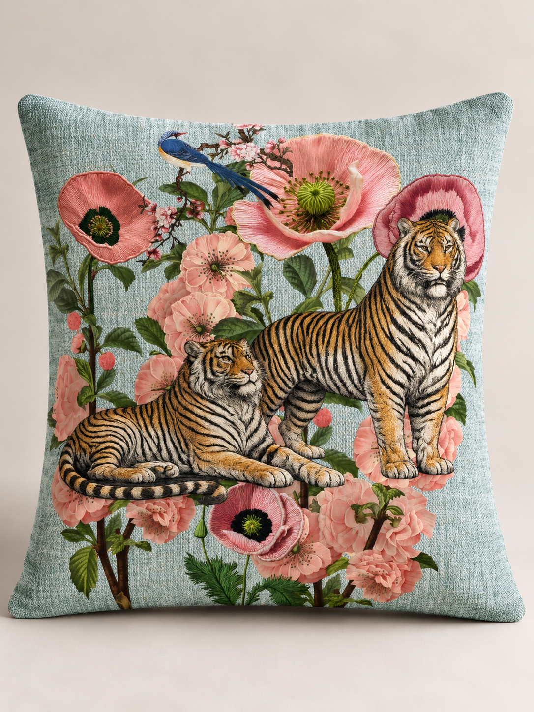 Tiger & Pink Poppies