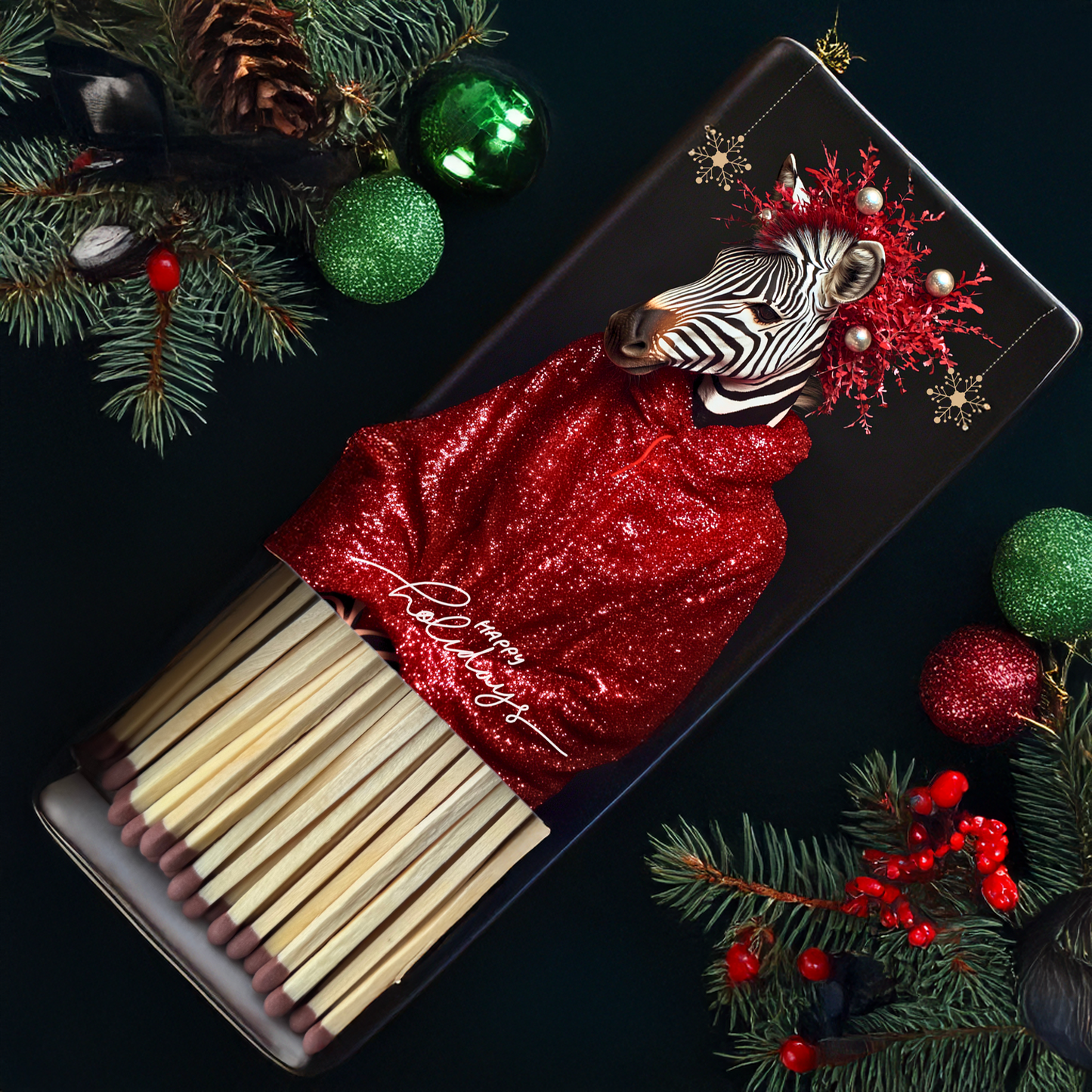 Safety Match Box - Christmas Collection