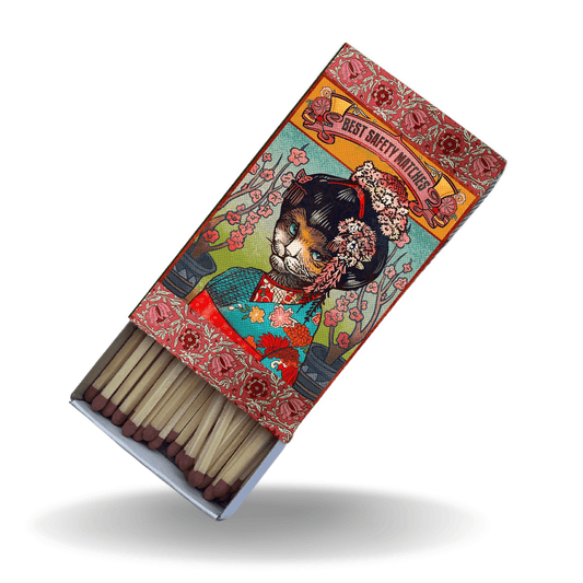 Safety Match Box - The Japanese Cat - Hannah Claire Creations